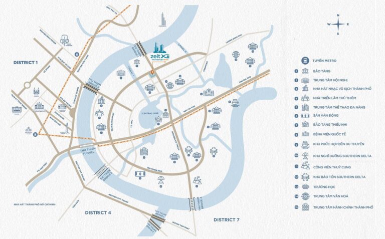 Vị trí dự án Thủ Thiêm Zeit River ở đâu?