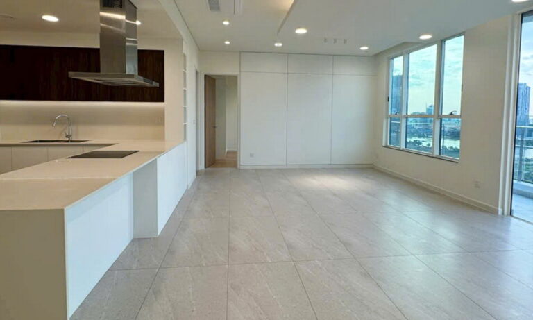 Căn hộ Thủ Thiêm Zeit cho thuê 4 phòng ngủ tầng cao nhà trống view sông