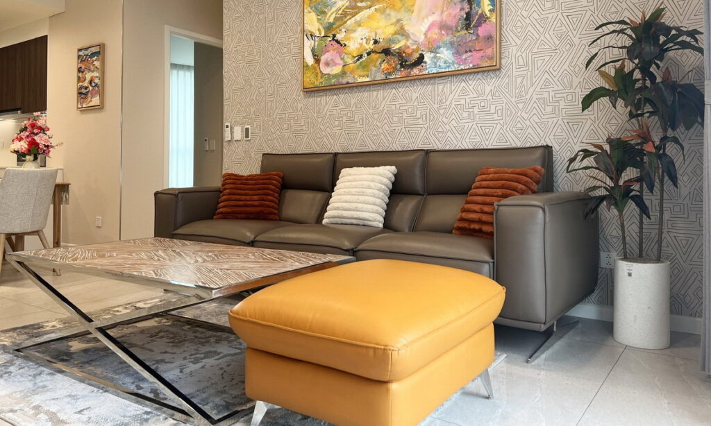 Căn hộ Thủ Thiêm Zeit cho thuê 3 phòng ngủ tầng cao full nội thất view sông