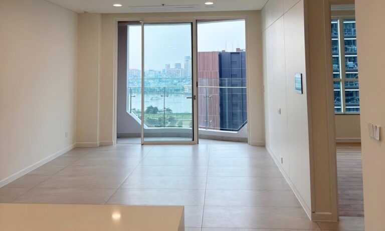 Căn hộ Thủ Thiêm Zeit cho thuê 3 phòng ngủ tầng cao nhà trống view sông